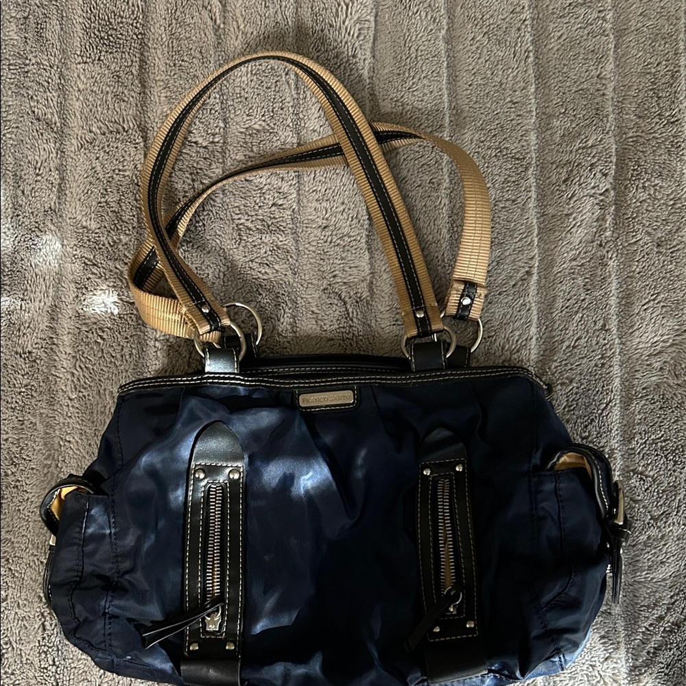 Franco Sarto Navy and Tan Women's Bag